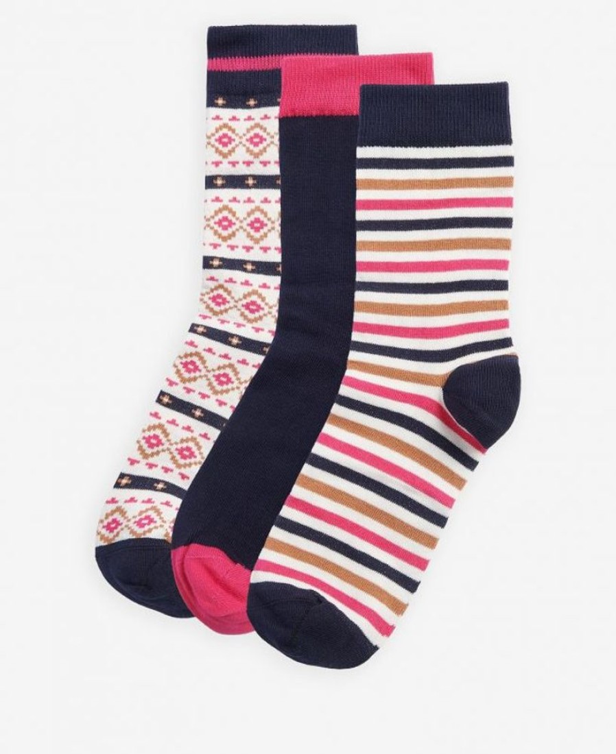 Accessories Barbour Socks | Barbour Claudia Fairisle Sock Gift Set