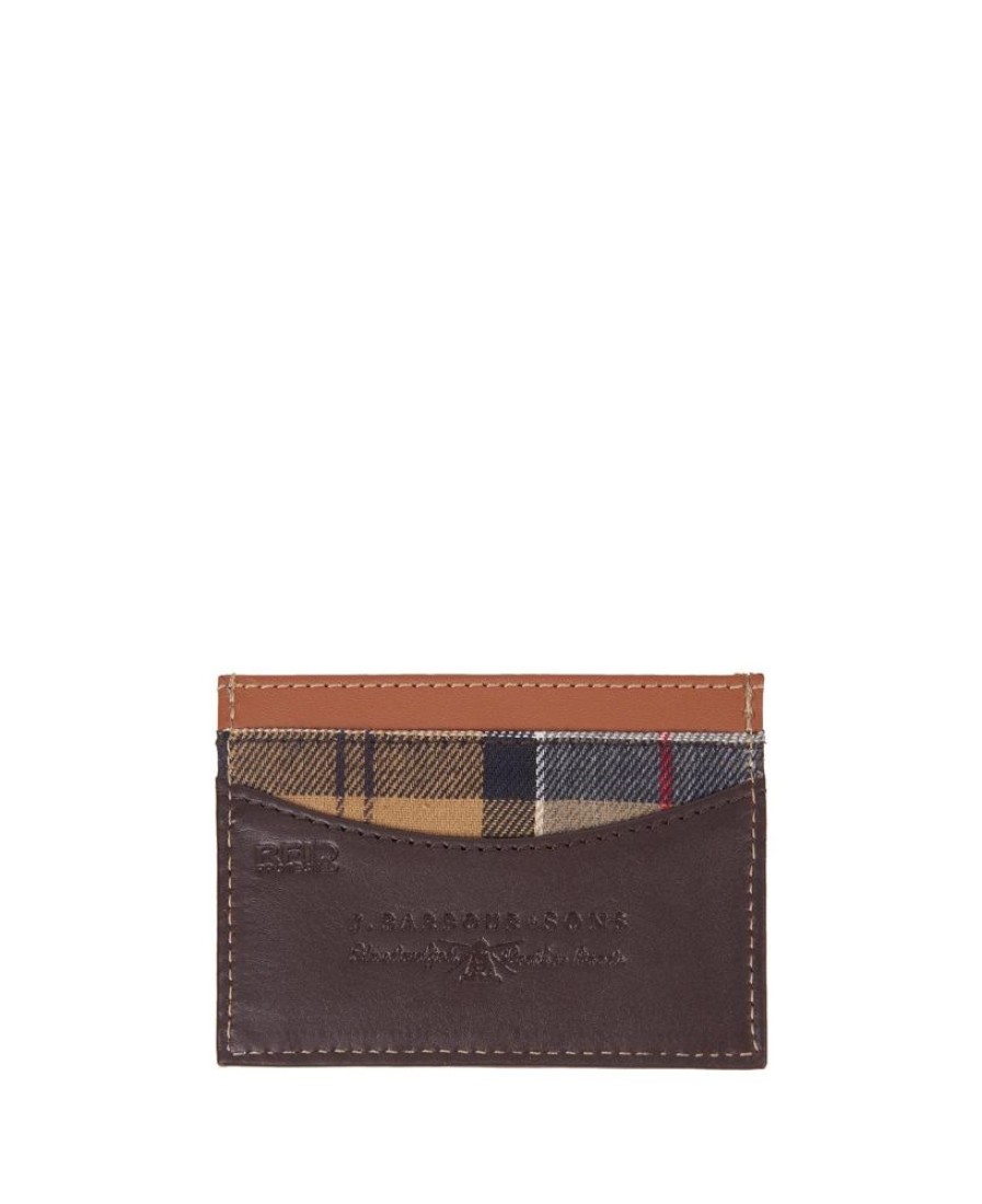 Accessories Barbour Wallets & Card Holders | Barbour Elvington Leather Cardholder