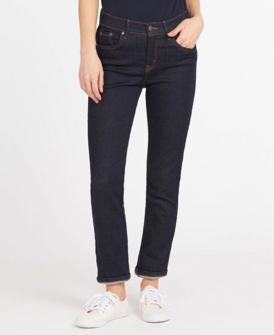 Women Barbour Trousers & Shorts | Barbour Essential Slim Jeans