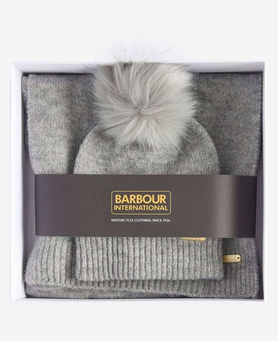 Accessories Barbour Scarves & Wraps | B.Intl Sparkle Beanie & Scarf Set