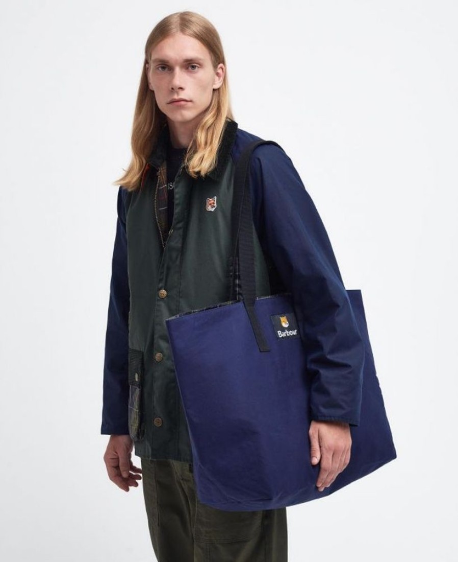 Accessories Barbour Bags & Luggage | Barbour X Maison Kitsune Reversible Tote Bag