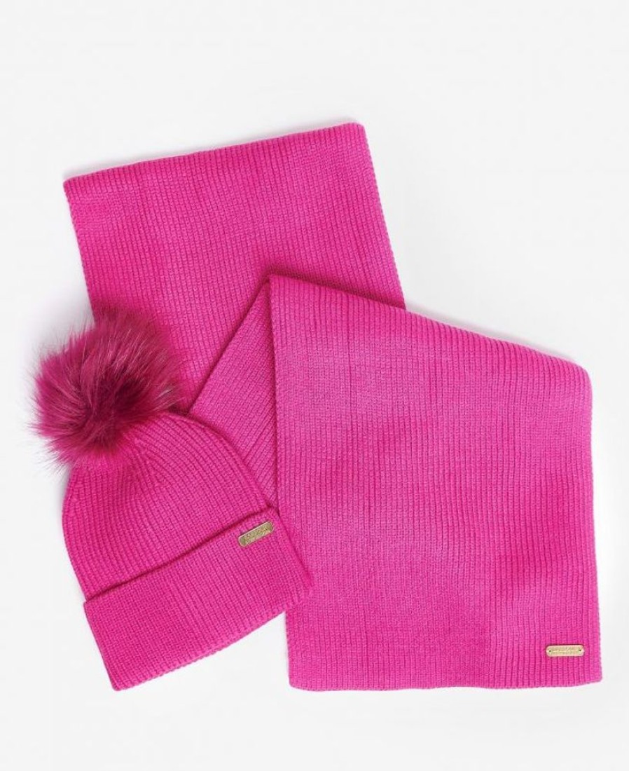 Accessories Barbour Hats & Gloves | B.Intl Mallory Beanie & Scarf Gift Set