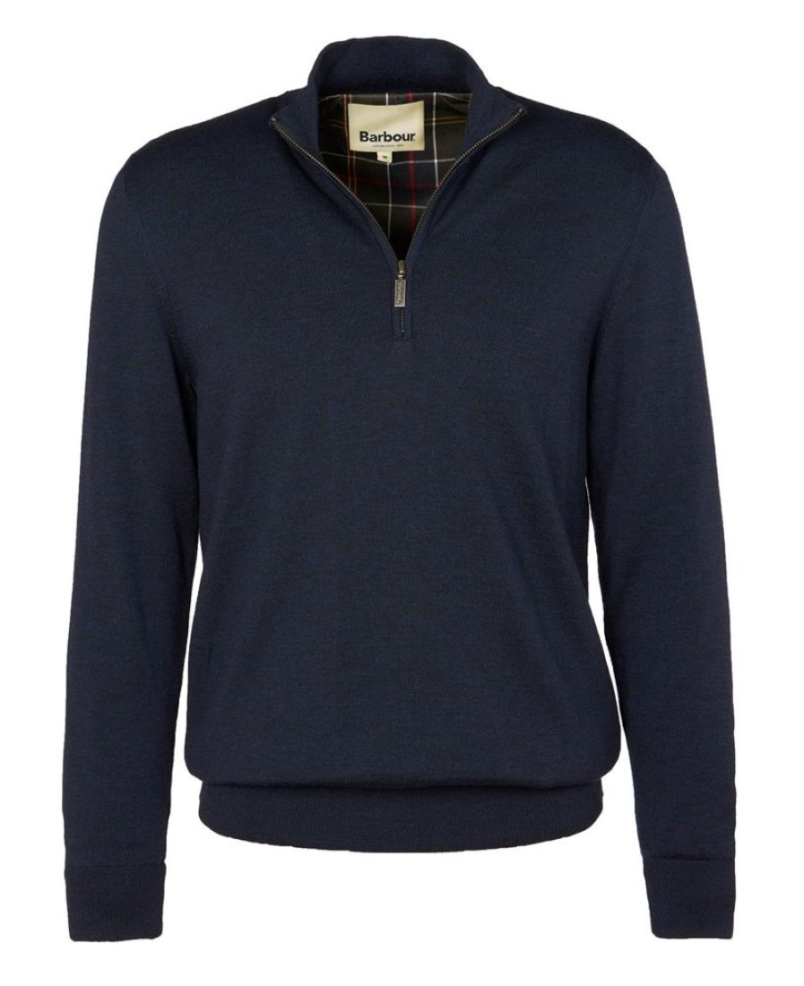 Men Barbour Jumpers | Barbour Gamlan Half Zip Sweater