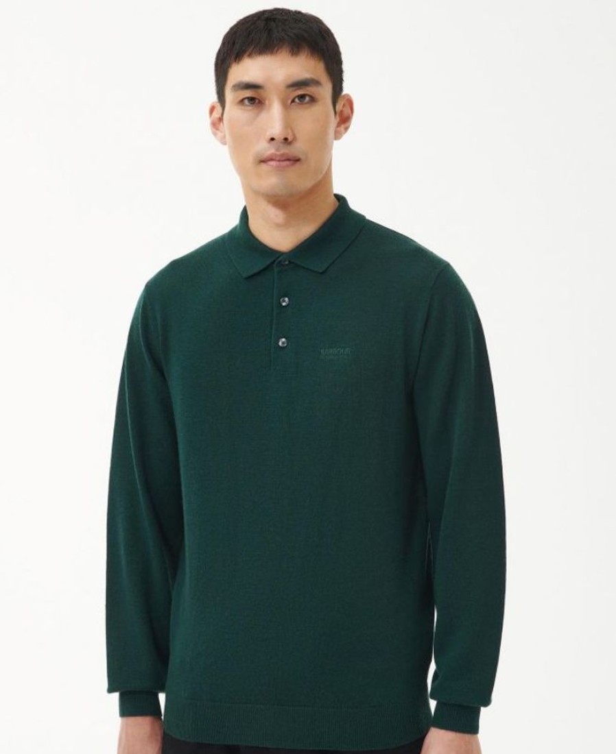 Men Barbour Jumpers | B.Intl Merino Polo Shirt