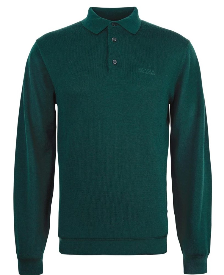 Men Barbour Jumpers | B.Intl Merino Polo Shirt