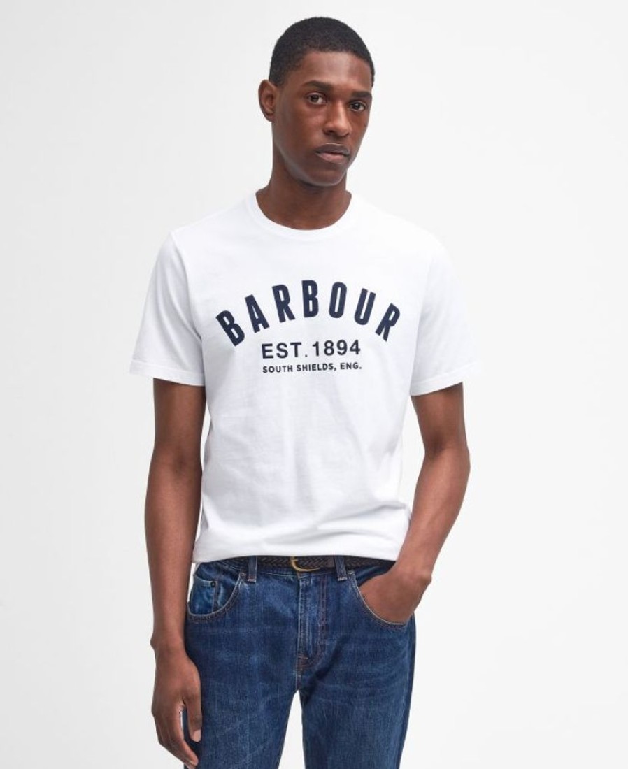 Men Barbour T-Shirts | Barbour Essential T-Shirt Ridge Logo