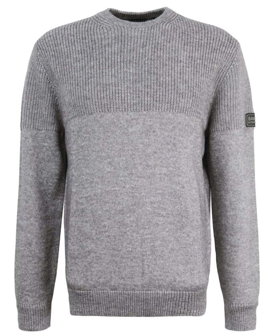 Men Barbour Jumpers | B.Intl Chain Crew Neck Jumper