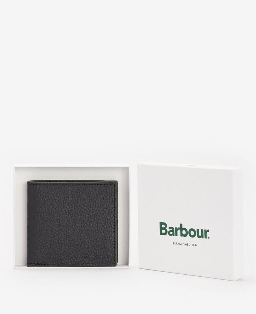 Accessories Barbour Wallets & Card Holders | Barbour Grain Leather Billfold Wallet