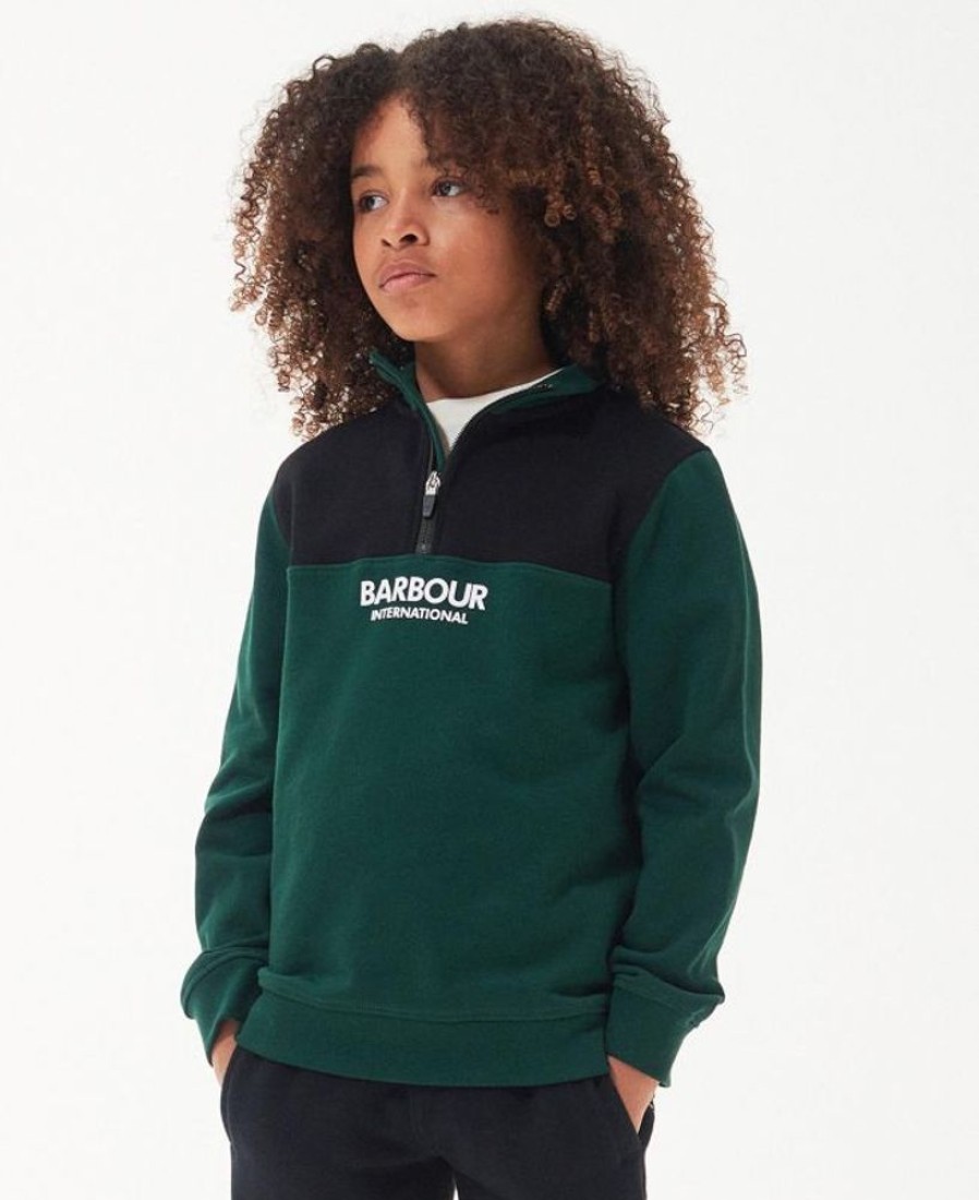 Kids Barbour Clothing | B.Intl Boys' Circuit Half-Zip Sweatshirt