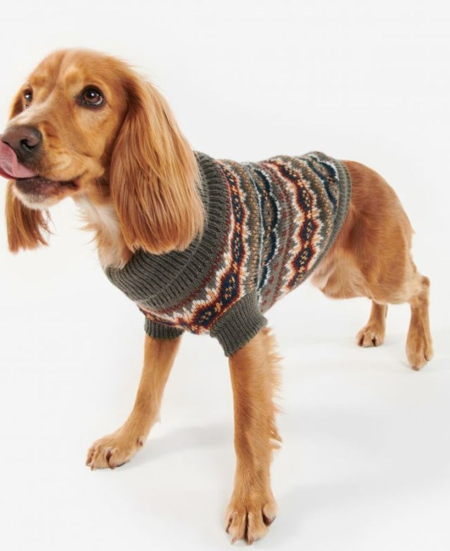 Accessories Barbour Coats | Barbour Case Fair Isle Dog Jumper