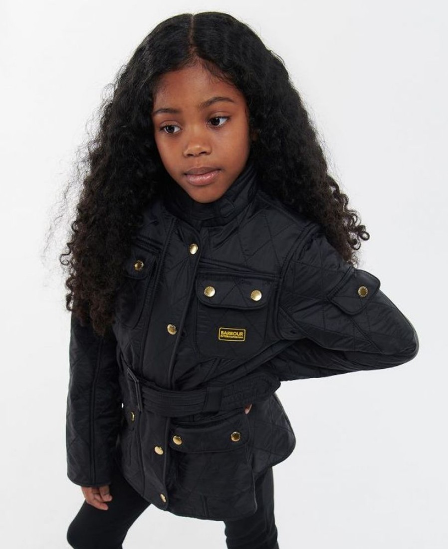 Kids Barbour Jackets | B.Intl Girls International Polarquilt Jacket