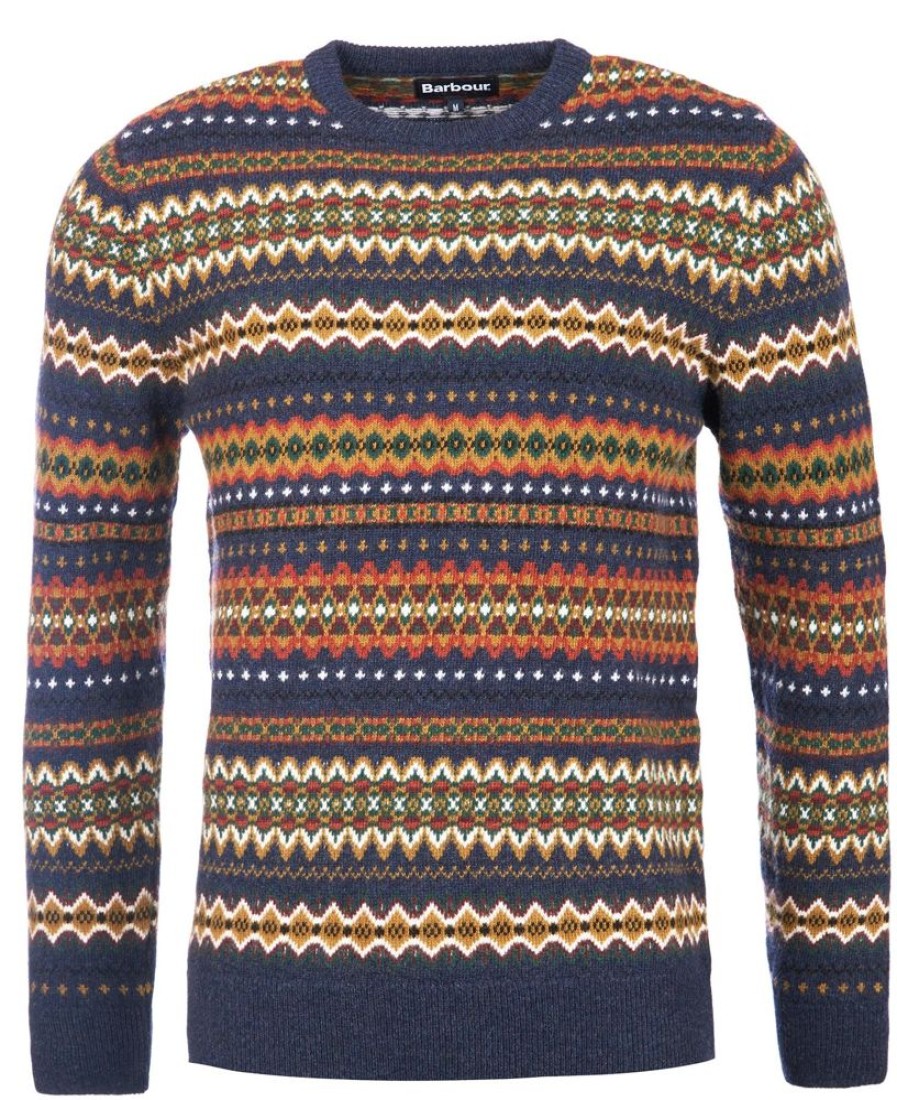 Men Barbour Jumpers | Barbour Case Fairisle Crew Neck Sweater