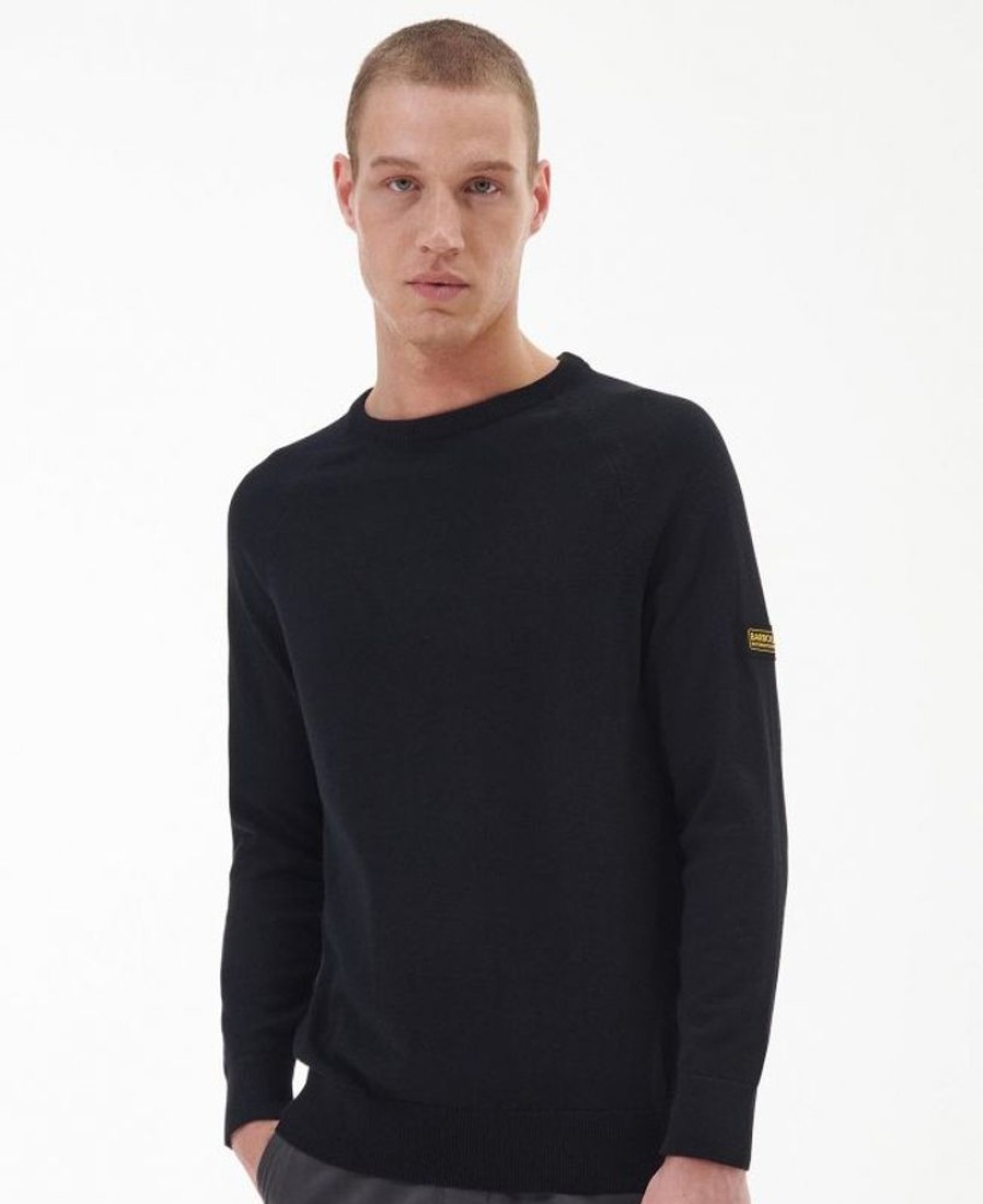 Men Barbour Jumpers | B.Intl Cotton Crew Neck Sweater