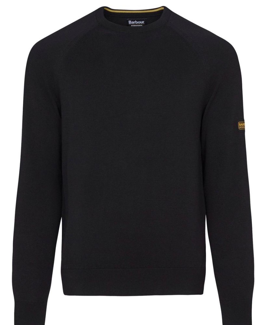 Men Barbour Jumpers | B.Intl Cotton Crew Neck Sweater