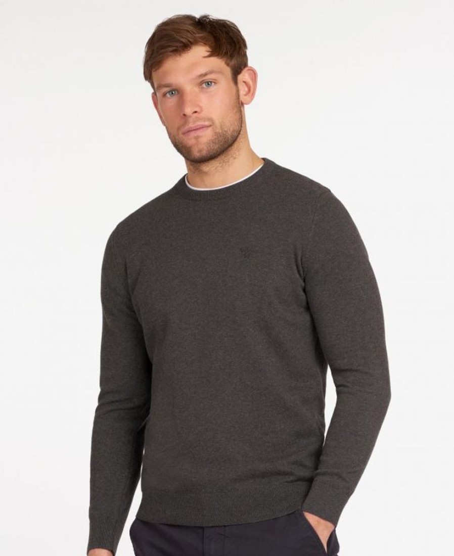 Men Barbour Jumpers | Barbour Pima Cotton Crew Neck Sweater