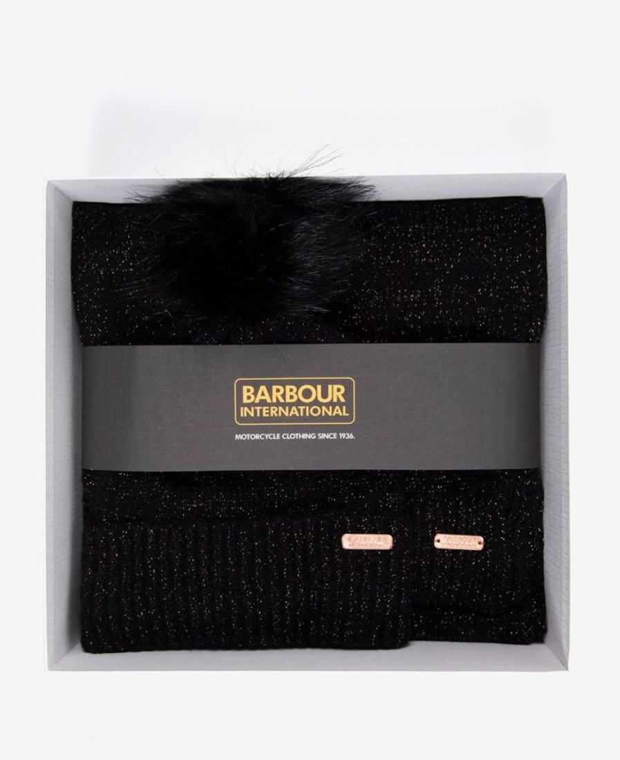 Accessories Barbour Scarves & Wraps | B.Intl Sparkle Beanie & Scarf Set