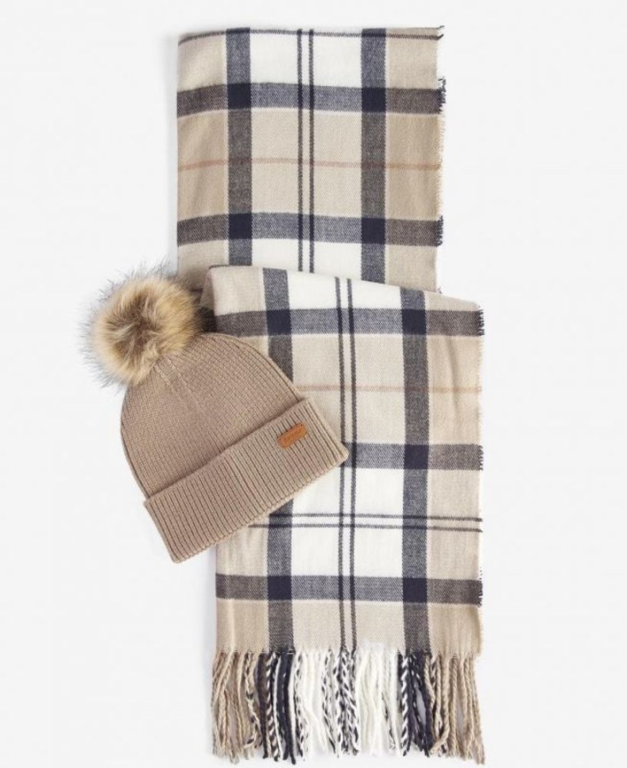 Accessories Barbour Scarves & Wraps | Barbour Dover Beanie & Hailes Scarf Gift Set