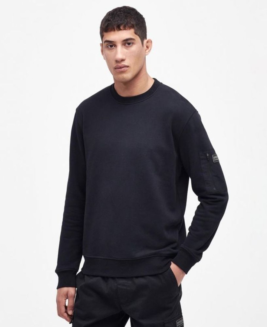 Men Barbour Hoodies & Sweatshirts | B.Intl Grip Crew Neck Jumper