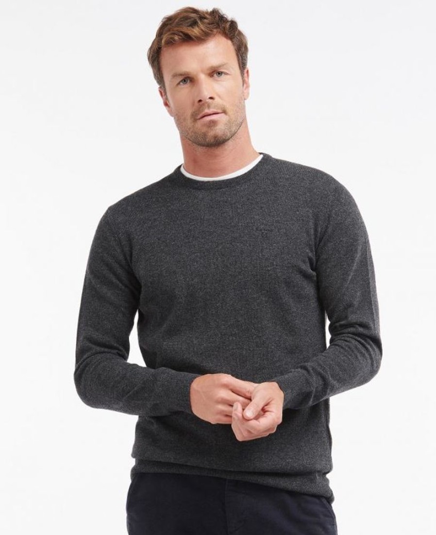 Men Barbour Jumpers | Barbour Essential Lambswool Crew Neck Sweatshirt