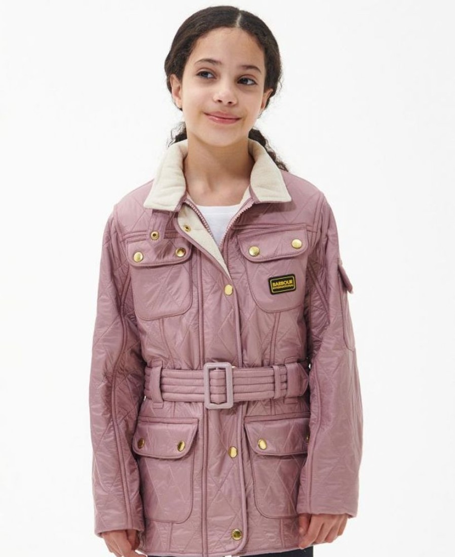 Kids Barbour Jackets | B.Intl Girls International Polarquilt Jacket