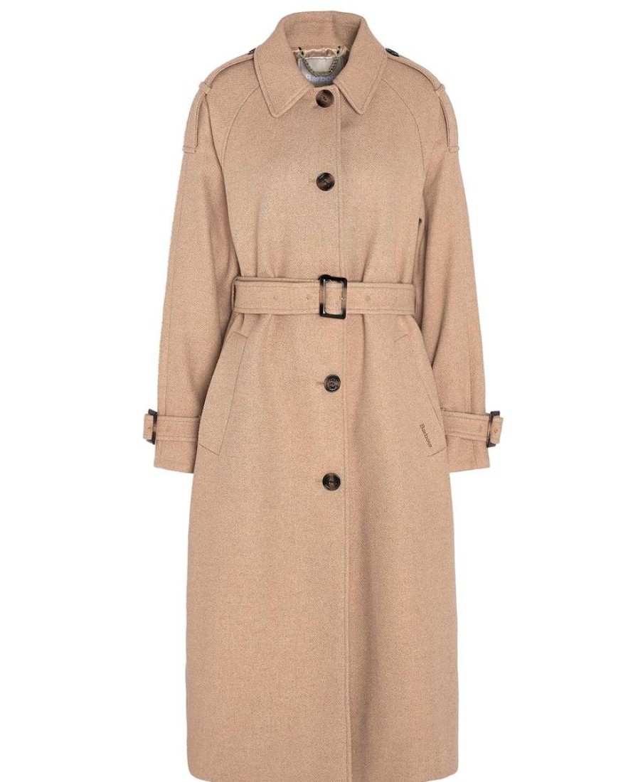 Women Barbour Wool Jackets | Barbour Alberta Wool Trench Coat