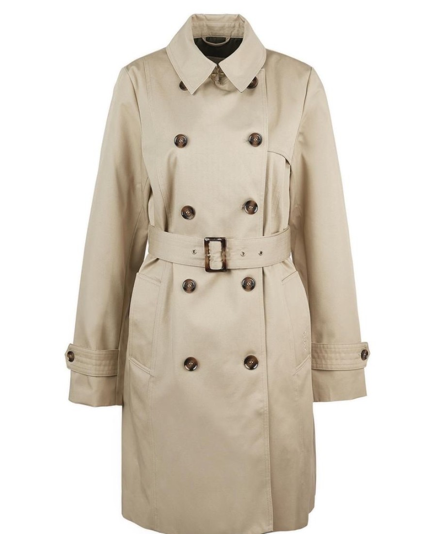 Women Barbour Trench Coats | Barbour Short Greta Showerproof Trench Coat