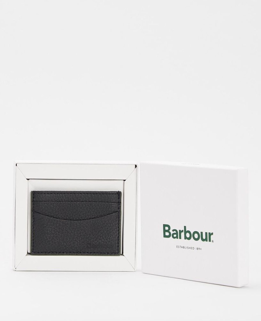 Accessories Barbour Wallets & Card Holders | Barbour Grain Leather Card Holder