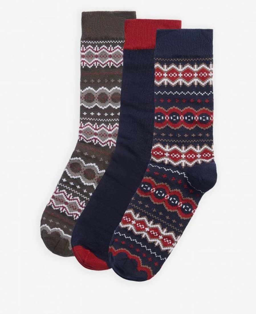 Accessories Barbour Socks | Barbour Fairisle Sock Gift Box