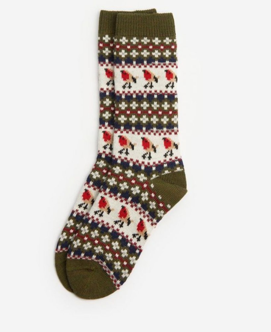 Accessories Barbour Socks | Barbour Robin Fairisle Socks