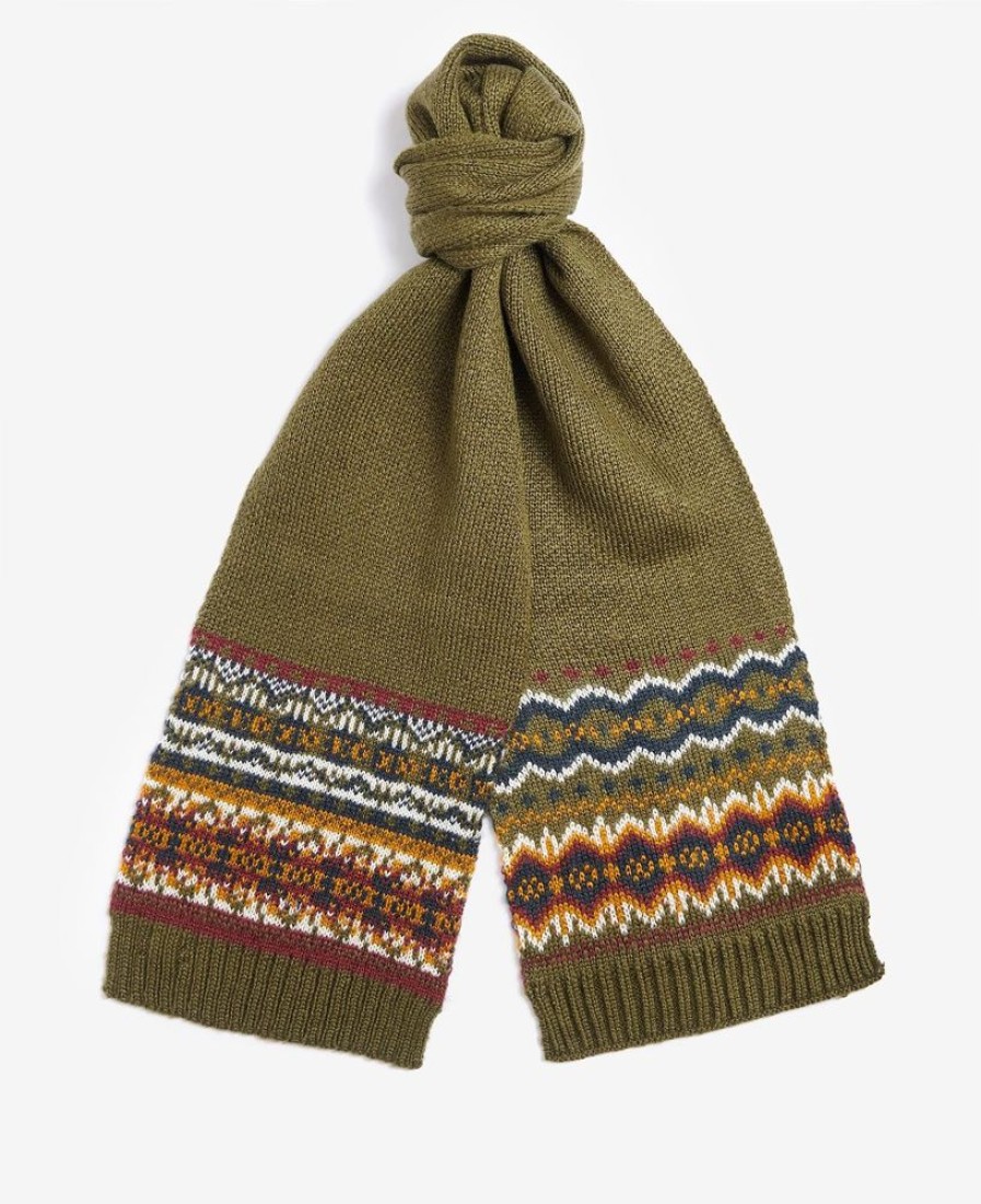 Accessories Barbour Scarves & Handkerchiefs | Barbour Fairisle Beanie & Scarf Gift Set