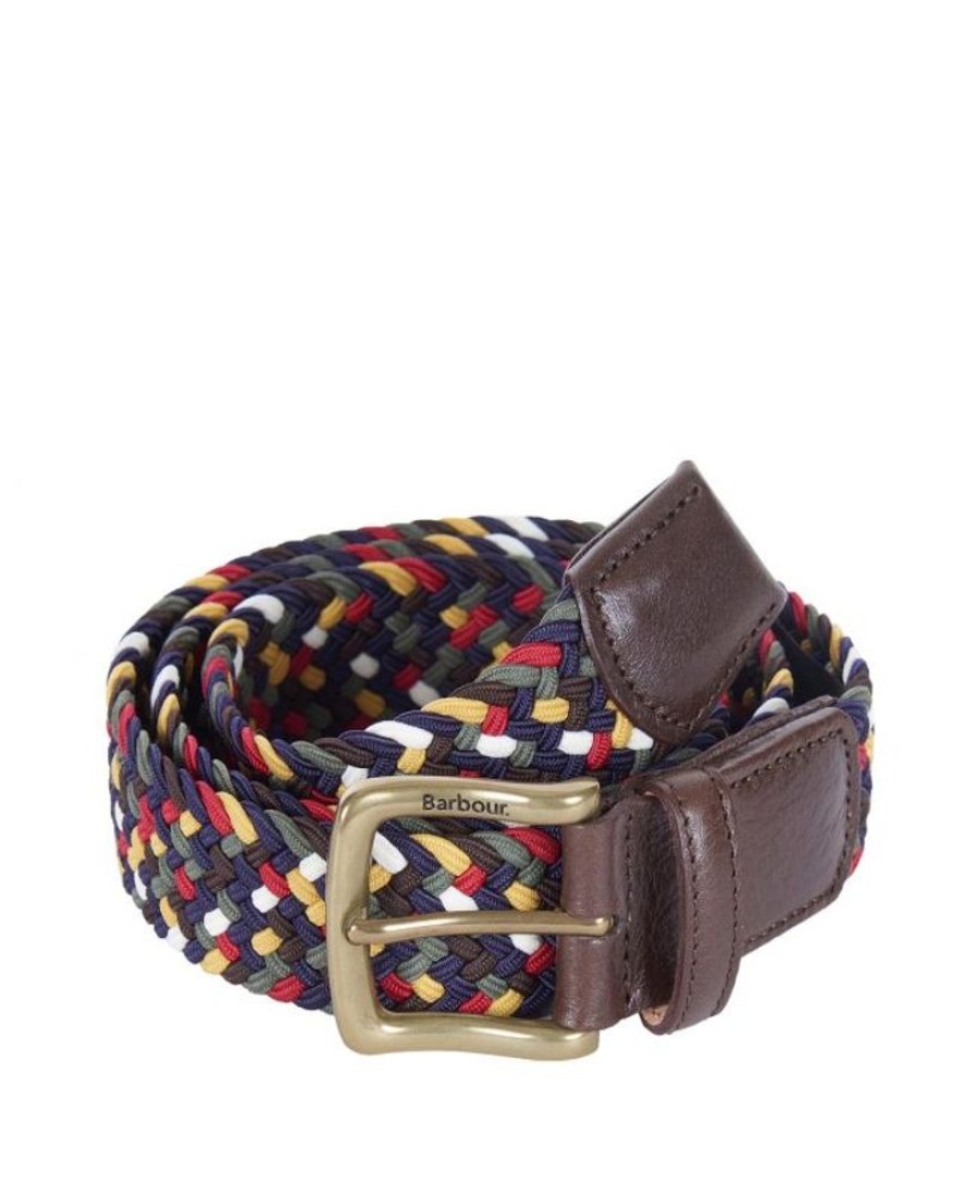 Accessories Barbour Belts | Barbour Tartan Coloured Stretch Belt Gift Box