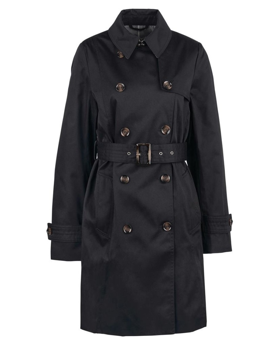 Women Barbour Trench Coats | Barbour Short Greta Showerproof Trench Coat