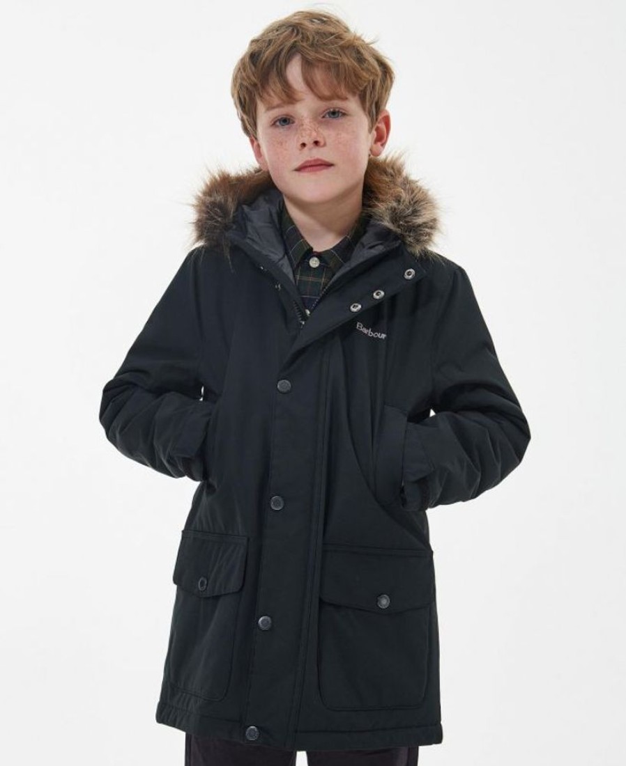 Kids Barbour Jackets | Barbour Boys' Ripley Showerproof Parka Jacket