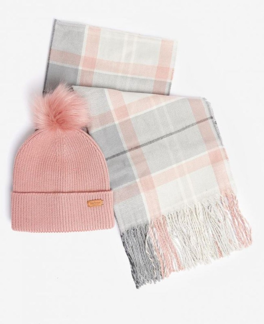 Accessories Barbour Scarves & Wraps | Barbour Dover Beanie & Hailes Scarf Gift Set