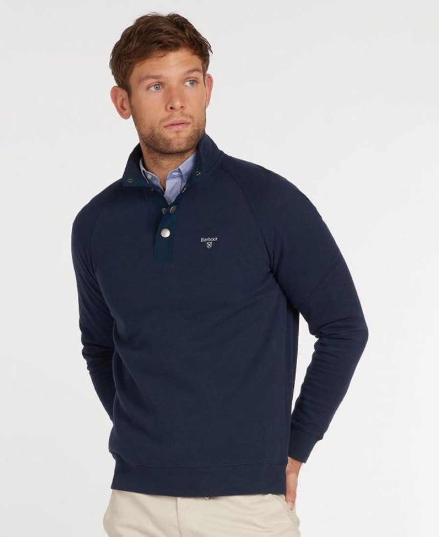 Men Barbour Hoodies & Sweatshirts | Barbour Half Snap Sweatshirt