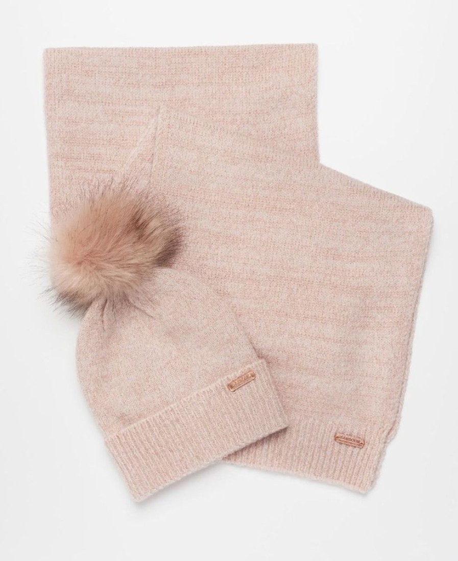 Accessories Barbour Scarves & Wraps | B.Intl Sparkle Beanie & Scarf Set