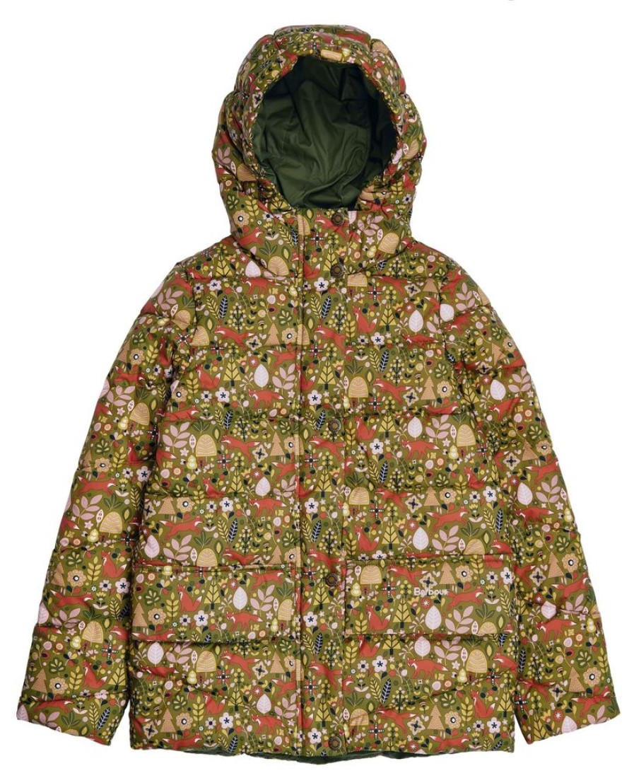 Kids Barbour Quilted Jackets | Barbour Girls' Bracken Printed Quilted Jacket