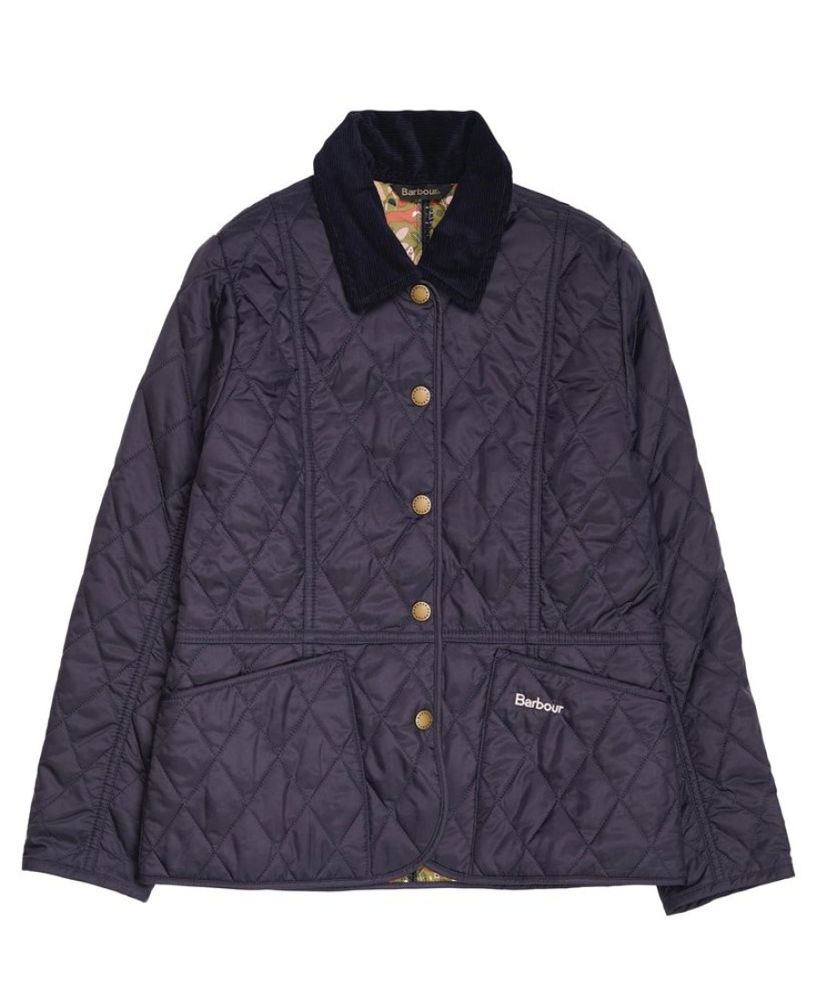 Kids Barbour Jackets | Barbour Girls Printed Liddesdale Quilted Jacket