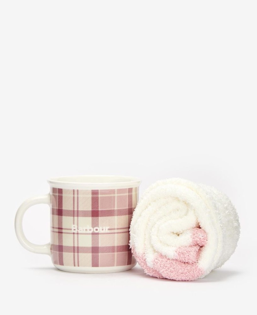 Accessories Barbour Socks | Barbour Mug And Sock Gift Set