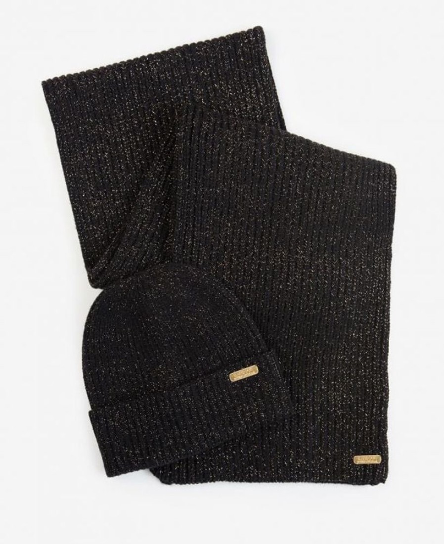 Accessories Barbour Scarves & Wraps | B.Intl Estoril Beanie & Scarf Gift Set