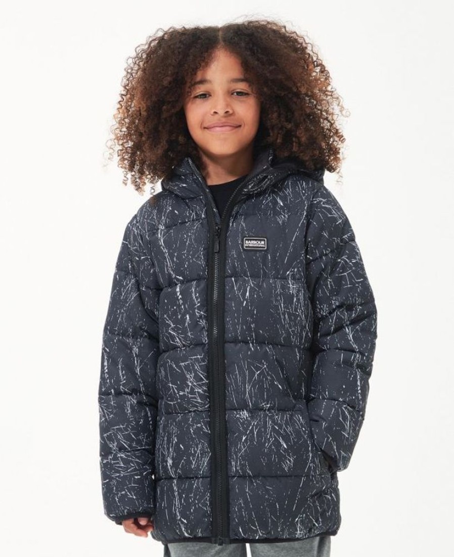 Kids Barbour Quilted Jackets | B.Intl Boys' Printed Bobber Quilted Jacket