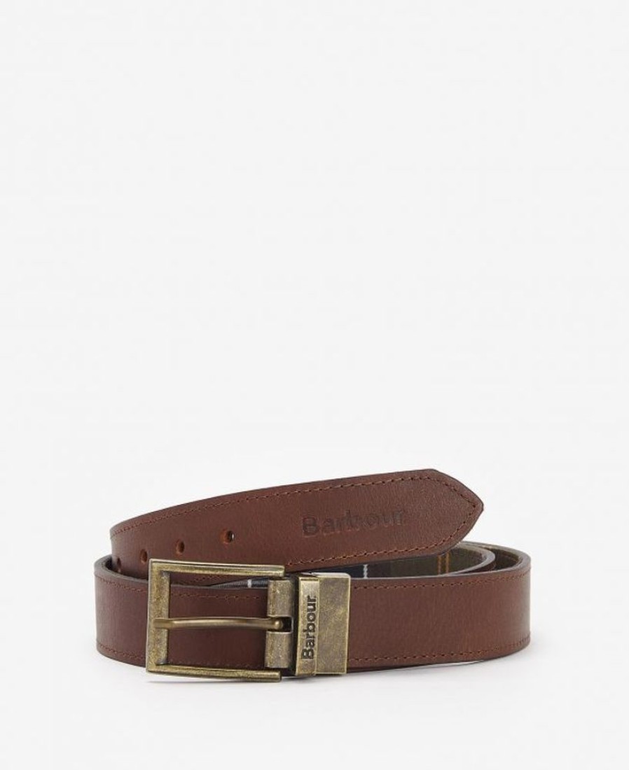 Accessories Barbour Belts | Barbour Reversible Tartan Leather Belt