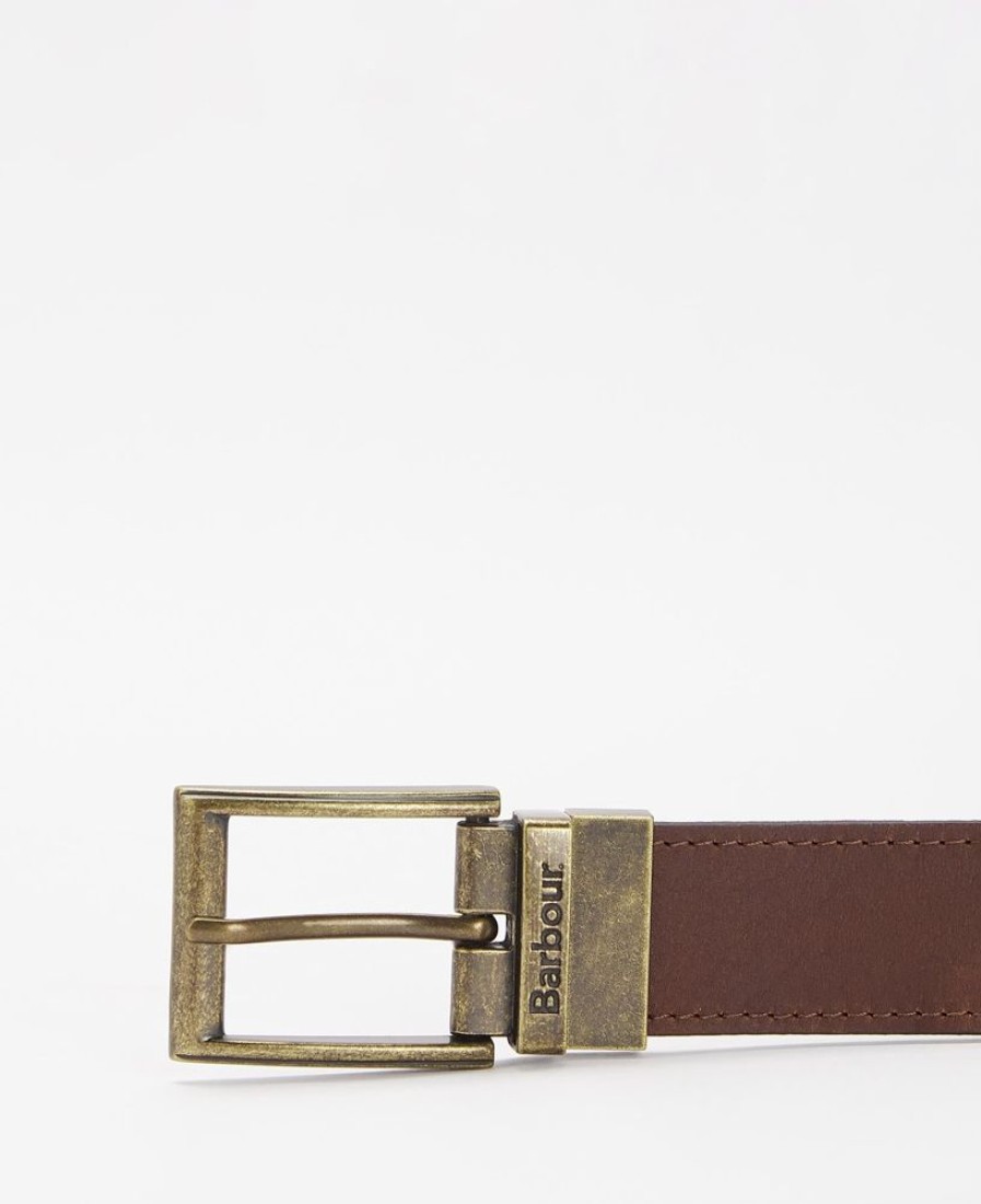 Accessories Barbour Belts | Barbour Reversible Tartan Leather Belt